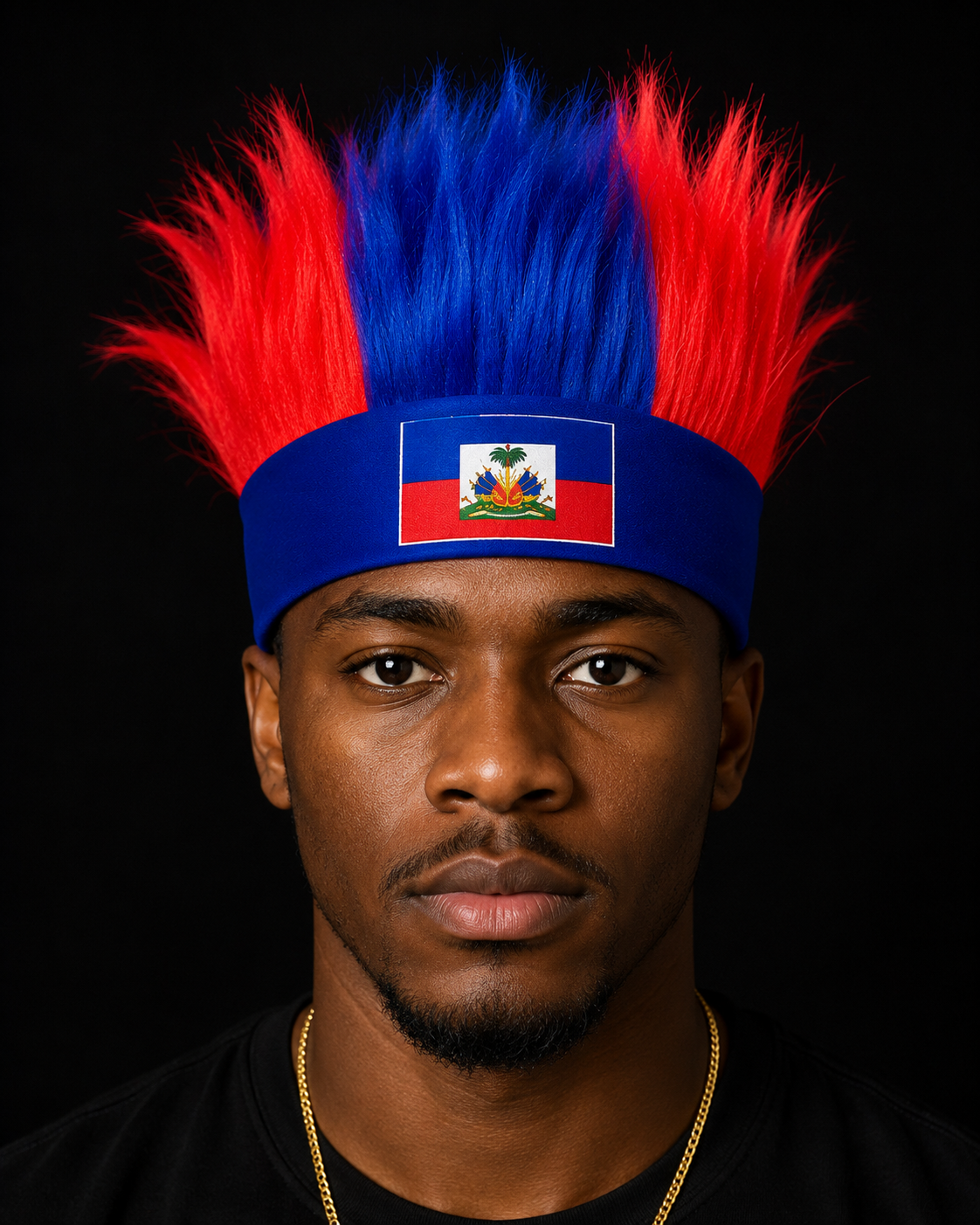 🇭🇹 Haitian Pride Fan Wig Headband