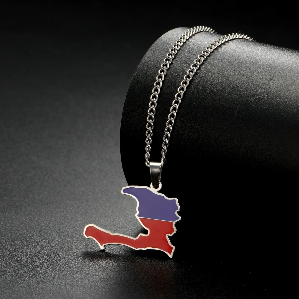 Haiti Map Flag Necklace produc